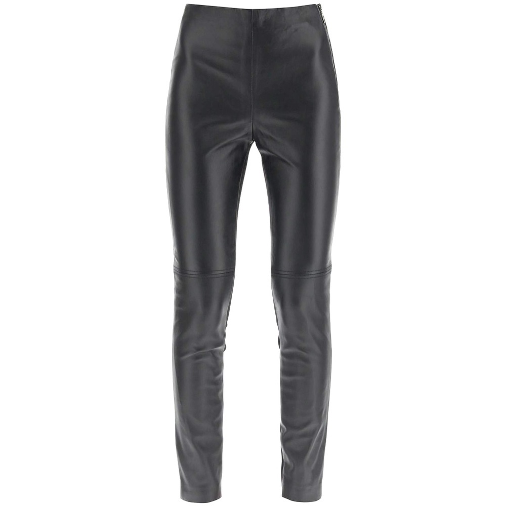 Marciano Ankle Zipper High Waist Genuine Leather Pant Paneled Leather 6